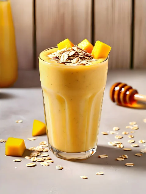 Smoothie energético de mango y avena