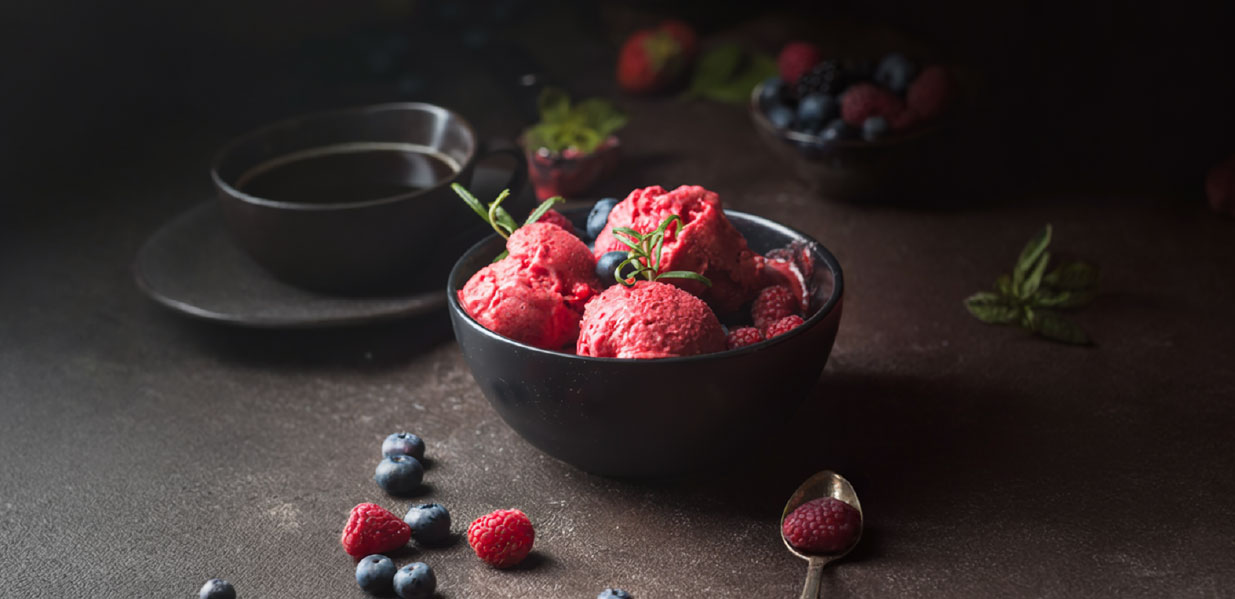 Helado casero de Frutos Rojos